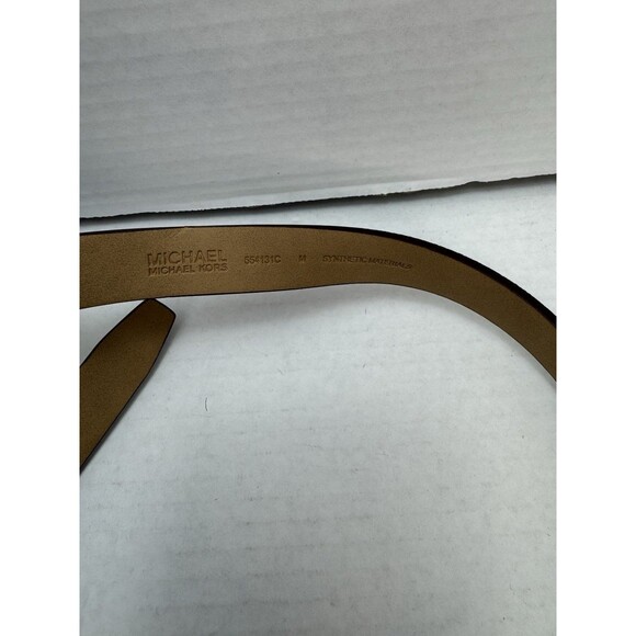 Michael Kors Brown MK Signature Fanny Pack Belt Bag Medium with gold chain Small - Picture 3 of 10